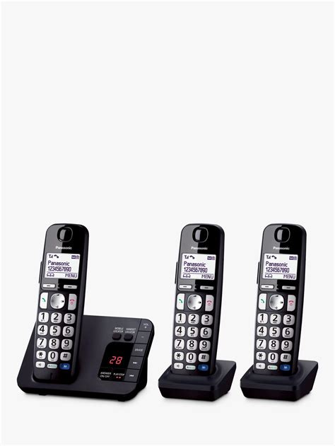 Panasonic Kx Tge723eb Bigger Button Digital Cordless Telephone With 18
