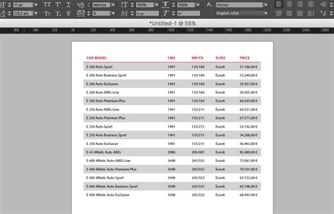 Indesign Table Styles Templates Free Awesome Home