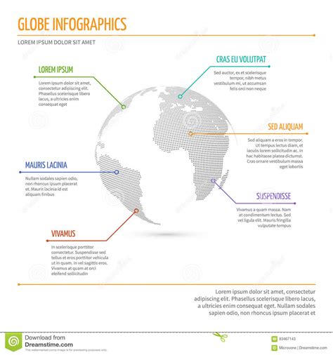 Global Network Connection International Meaning Vector Infographics