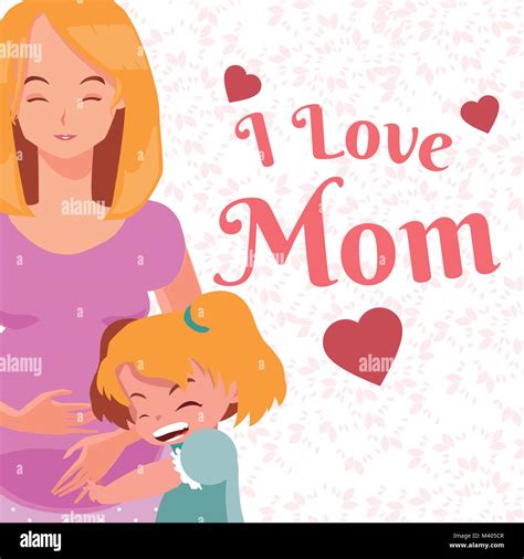 Happy Mothers Day Cartoon Stock Vector Image And Art Alamy