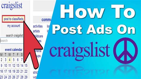 How To Place An Ad On Craigslist With Pictures