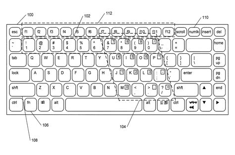 Patent Us8339294 Illuminating Primary And Alternate Keyboard Symbols