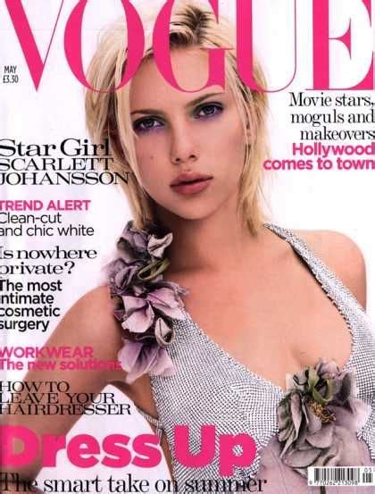 Vogue Scarlett Johansson May 2004 Vogue Covers Vogue Magazine
