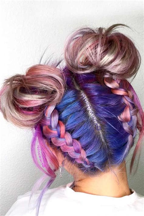 8 Space Hair Buns To Conquer The Universe Braids For Long Hair Braids For Short Hair Long