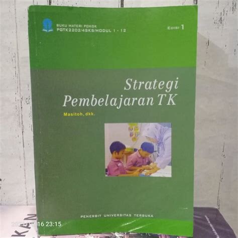 Jual Buku Asli Strategi Pembelajaran Tk Karangan Masitoh Dkk Penerbit