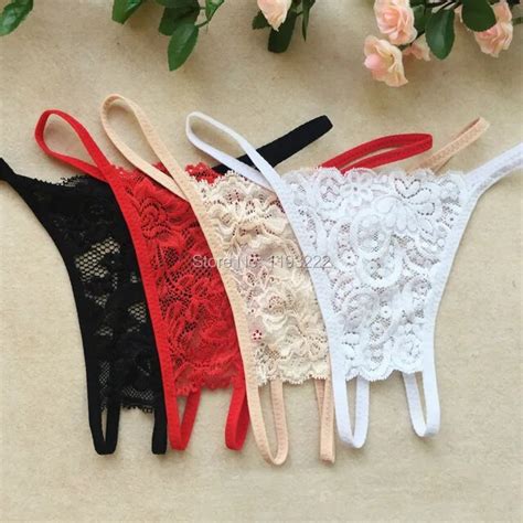 Women Girl Sexy Lingerie Low Rise Lace Floral G String Thongs T Back