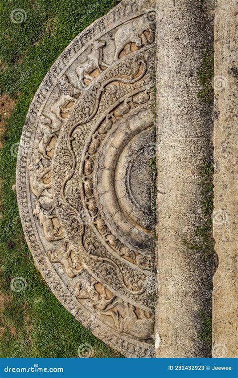 Moonstone In Anuradhapura Sri Lanka Asia Stock Image Image Of
