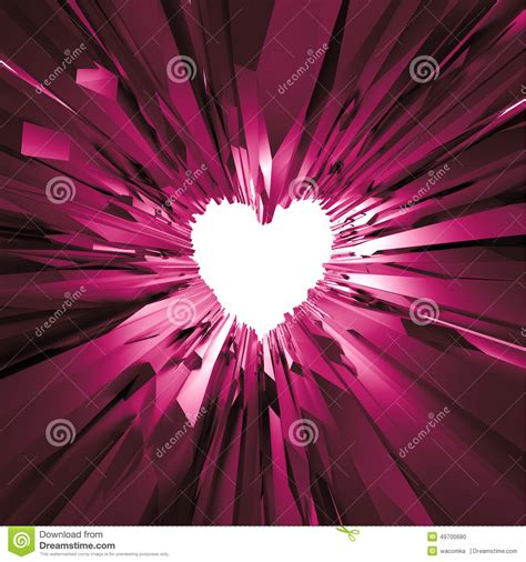Pink Crystal Heart Background Valentines Day Clip Art
