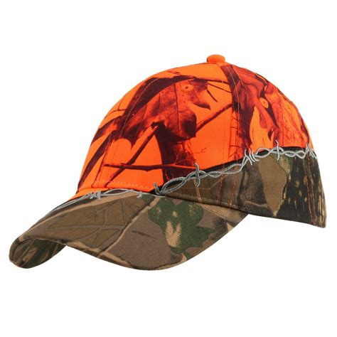 Camo Blaze Orange Outdoor Cap For Fishinghikingcampinghunting Deer