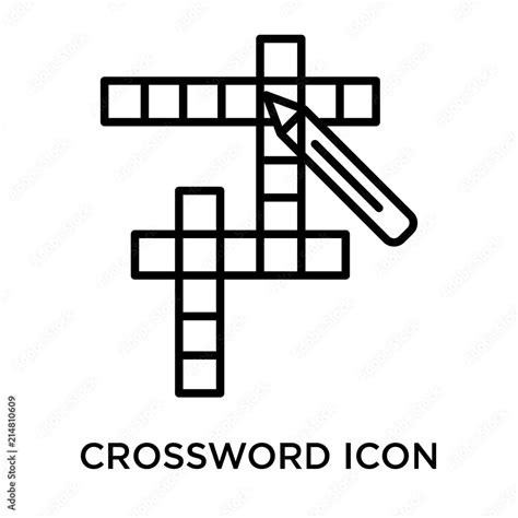 Crossword Icon Vector Sign And Symbol Isolated On White Background