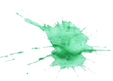 16 Green Watercolor Splatter Png Transparent