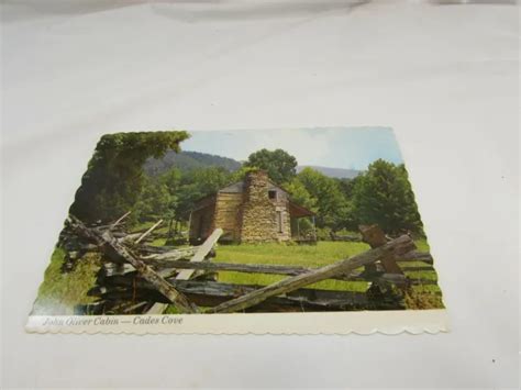 Vintage John Oliver Cabin Cades Cove Great Smoky Mountains Postcard