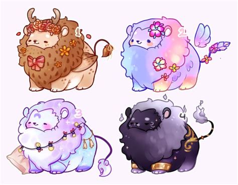 Mini Lions Customs By Miloudee Cute Animal Drawings Kawaii Cute