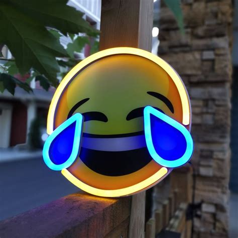 Face With Tears Of Joy Emoji Led Neon Sign Custom Neon