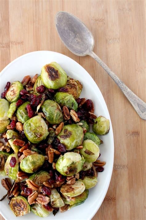 Easy and delicious way of cooking brussels sprouts. Balsamic Roasted Brussels Sprouts with Pecans ...