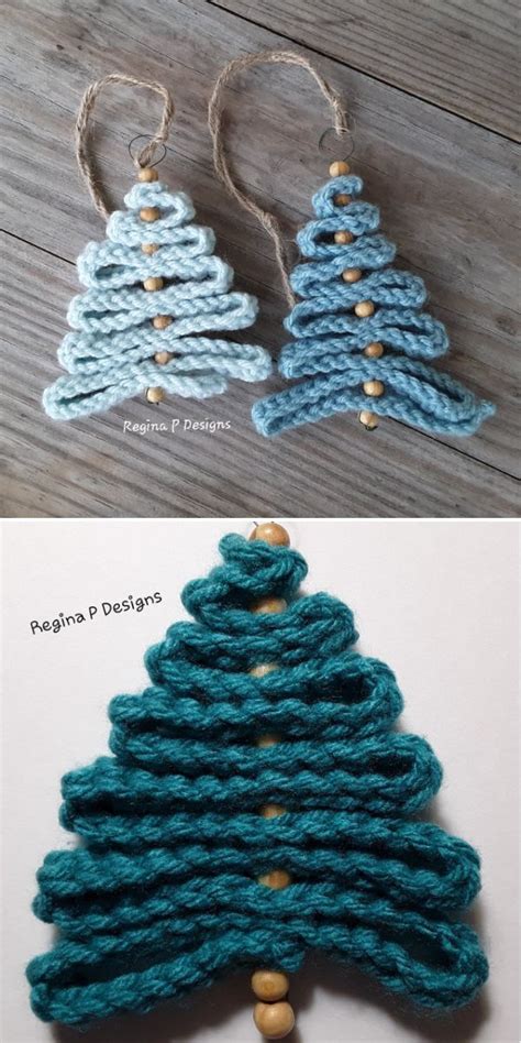 crochet christmas tree ornament made from yarn
