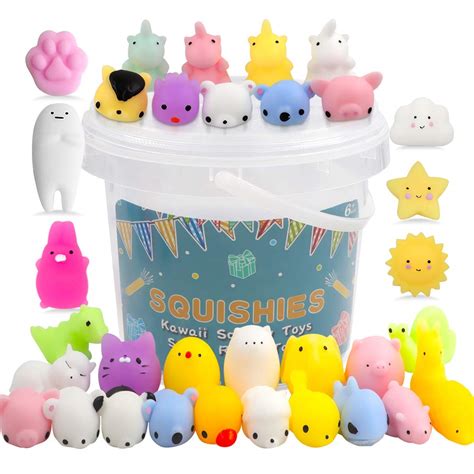 Buy Pokonboy 25 Pack Mochi Squishy Toys Mini Animal Squishies Easter