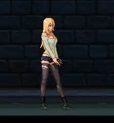 Pixel Factory Parasite In City Animated Animated Lowres Girl Belly Blonde Hair