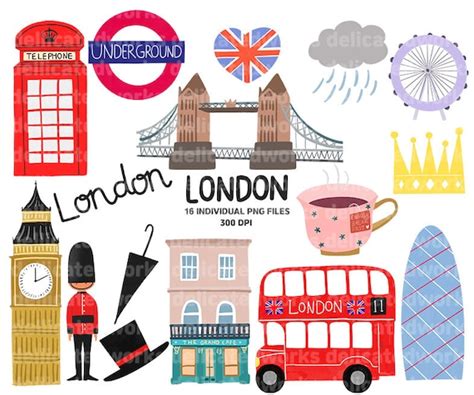 London Clipart Sticker Clipart British Clipart Cute Etsy Canada