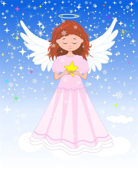 Cute Pink Angel Star Stock Illustrations 439 Cute Pink Angel Star