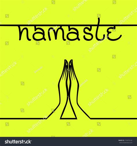 Indian Greeting Banner Namaste Stock Vector Royalty Free 710970142