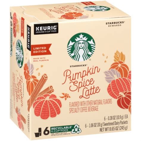 Starbucks Pumpkin Spice Latte K Cup Pods And Flavor Packets 6 Ct Ralphs