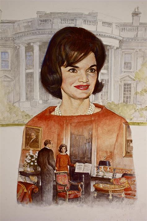 Jacqueline Kennedy Onassis Painting By Cliff Spohn