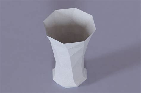 Printable Diy Template Pdf Vase Low Poly Paper Model St2 Etsy