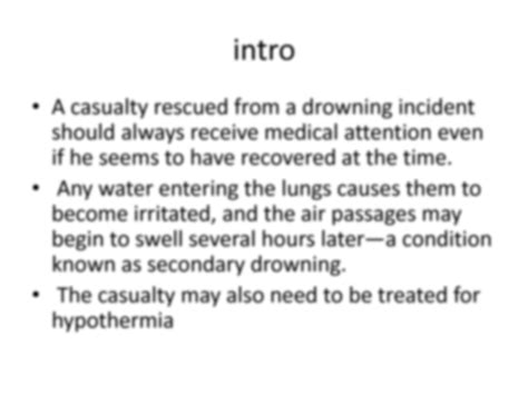 Solution Drowning First Aid Studypool