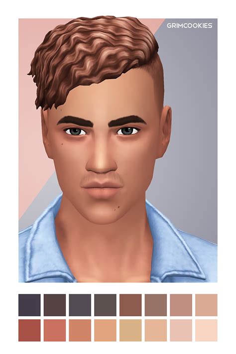 Grimcookies Sebastian Hair Retextured ~ Sims 4 Hairs