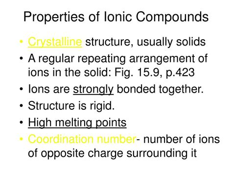 Ppt Chapter 15 Ionic Bonding And Ionic Compounds Powerpoint