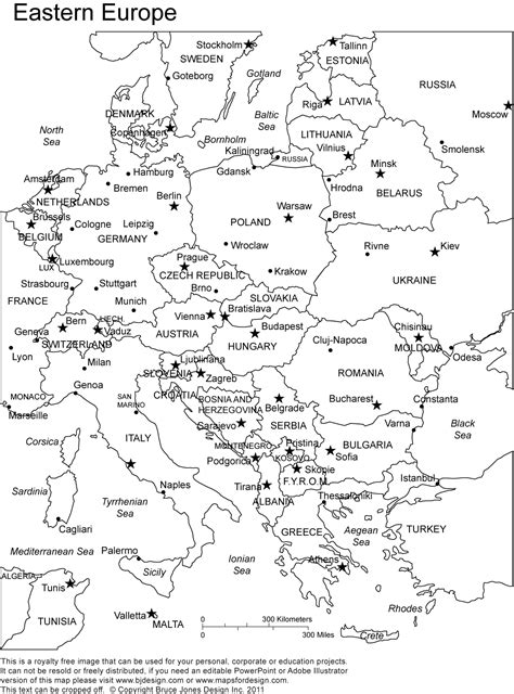 4 Best Images Of Printable Map Of European Cities Europe Map With