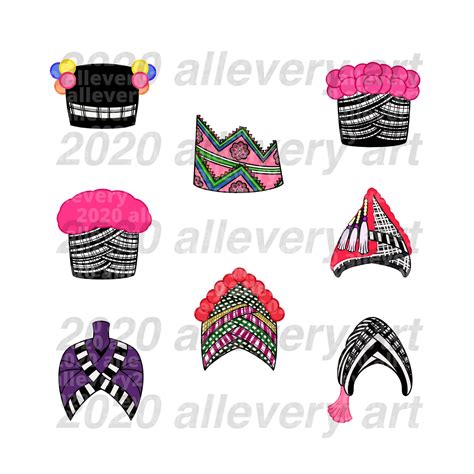 hmong-hats-for-women-8-pack-png-svg-jpg-hmong-digital-etsy-in-2021-hmong-clothes,-hmong-hats