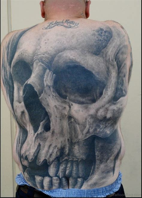 74 Marvelous Skull Tattoos For Back
