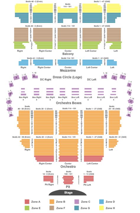 Boch Center Wang Theater Seating Chart And Maps Boston