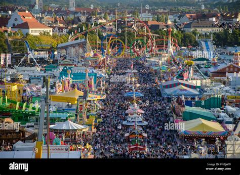 Aerial View Of Oktoberfest In Munich Germany Stock Photo Alamy