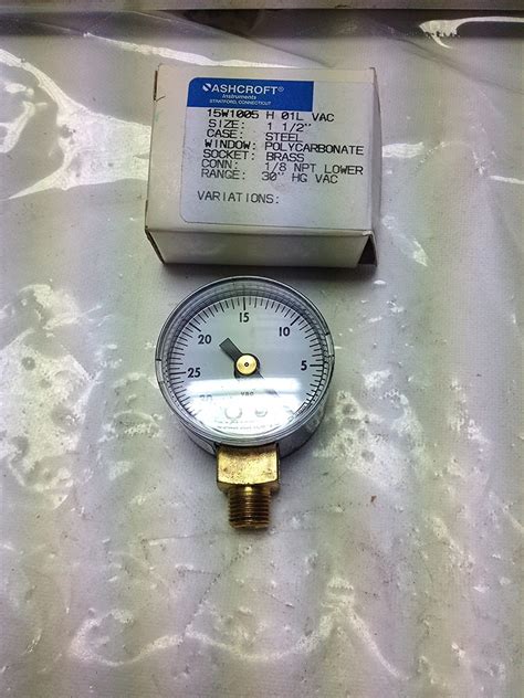 Ashcroft 15w 1005 H 01l Vac Pressure Gauge Commercial 0