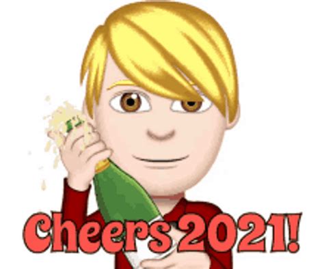 Animated Emoji Happy New Year Cheers 2021 