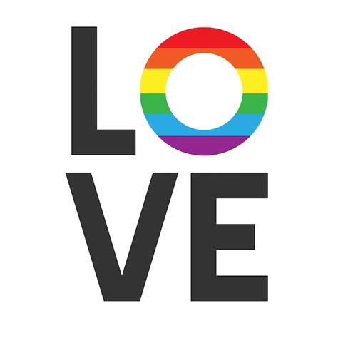 premium vector vector flat lgbt rainbow flag love lettering
