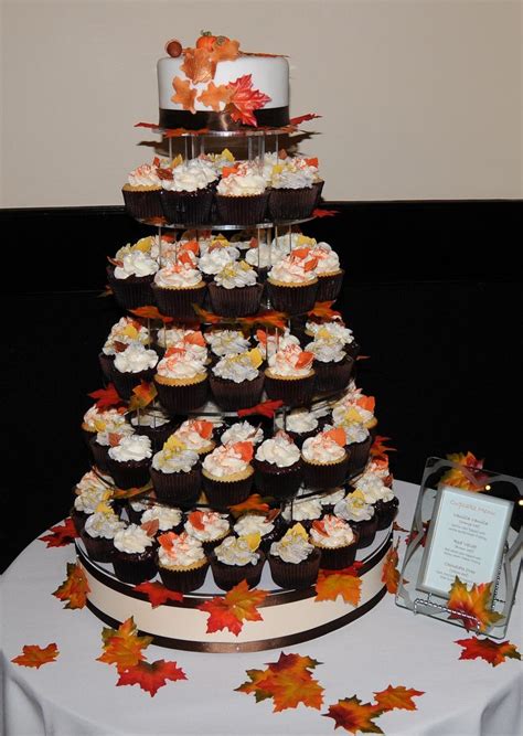 Fall Wedding Cupcake Tower Yes It Is Fall I Had Two Cupc Flickr