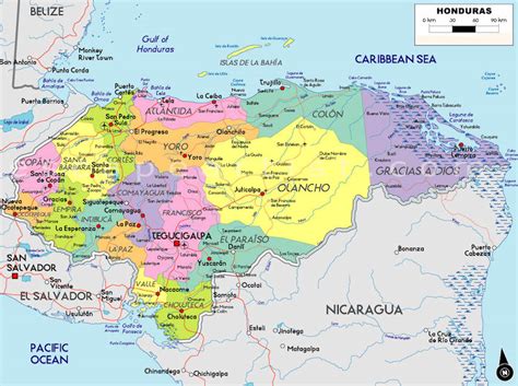 31 Mapa De Honduras Con Sus Departamentos Maps Database Source Bila