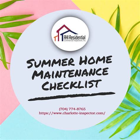 Summer Home Maintenance Checklist Call Us At 704 774 8765