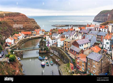 Conservation Fishing Village Of Staithes On The Staithes Beck River