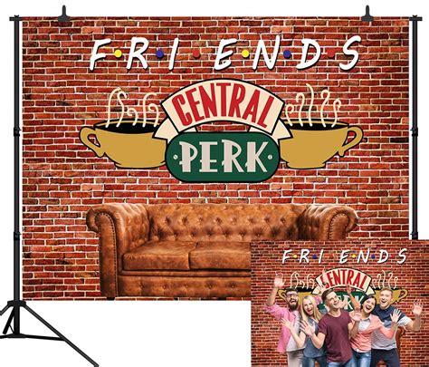 Buy Capisco 8x6ft Central Perk Friends Tv Show Theme Party Backdrop Red Brick Wall Retro Pub