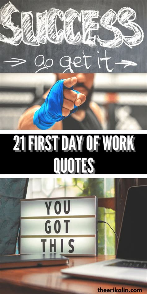 Good Luck On Your First Day Of Work 21 Inspiring Quotes The Erika Lin