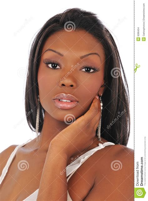 Fashion Black Woman Stock Photo Image Of Face Isolated 9286454