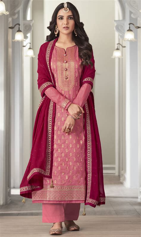 Golden Work Ladies Salwar Kameez Latest Designer Punjabi Suits