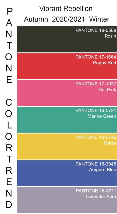 Color Trend Pantone 2020 2021 Autumn Winter Color Trends