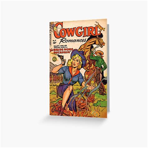Cowgirl Romance Vintage Comic Book Greeting Card For Sale By Zvekivintage Redbubble
