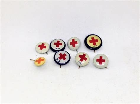 Vintage Red Cross 8 Red Cross Pins Red Cross Pins Lot Of 8 Etsy